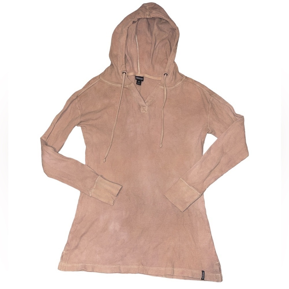 Patagonia hooded waffle tunic in tan women’s size extra small